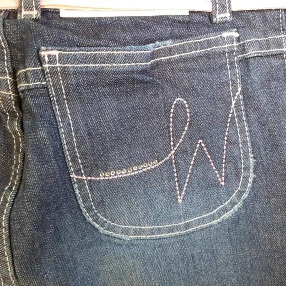 Y2K Rocawear Girl Jeans 4 Bootcut Belt Embroidery Rhinestone‎ Urban Distressed
